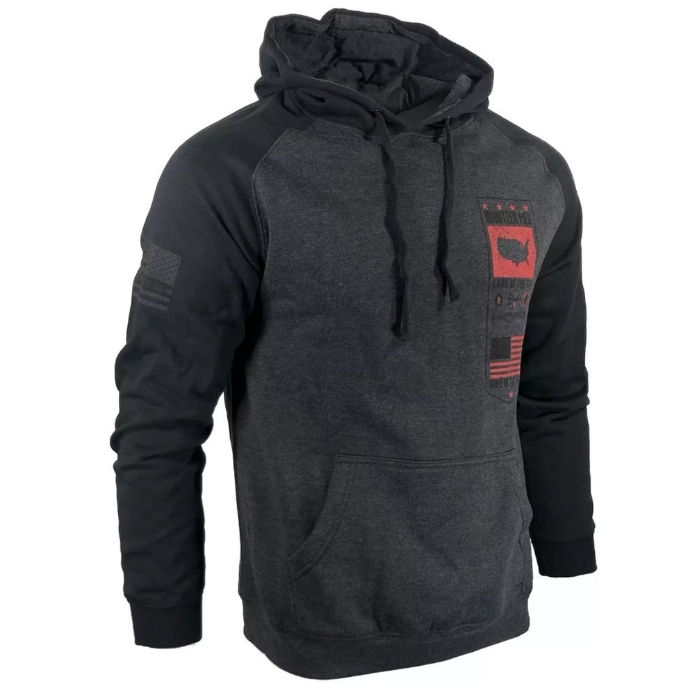 Howitzer Style Men's Hoodie FREE AND BRAVE Militar - Picture 5 of 12
